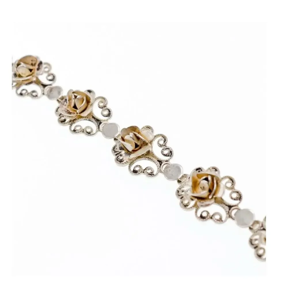 Vintage 925 Sterling Silver Bracelet Size 7 In